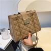Textured rhombus chain bag women's new trendy fashion casual messenger large-capacity chain shoulder bag
