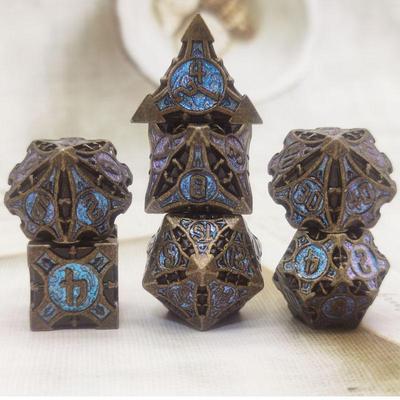 Galactic Portal RPG Dice Set of 7 Metal Dice