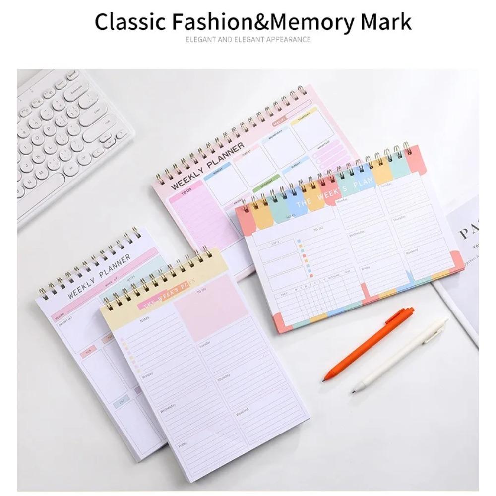 Spiral Notepad Schedule Book Plan Book Weekly Planner Notebook To Do List Notebook  Desktop Note