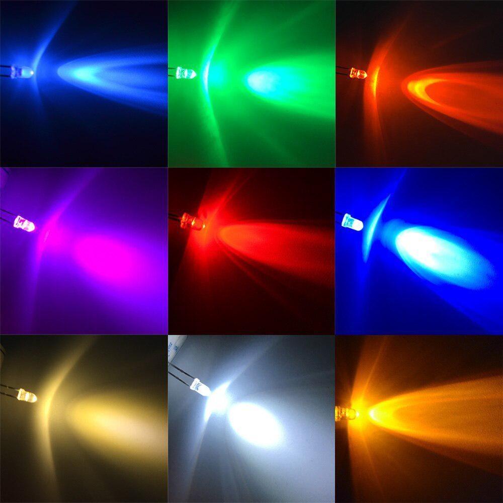 1000pcs F3 3mm Round White Red Yellow Blue Green Bright Light Emitting Diode Assortment Kit Bulb Led Lamp Electronic Component