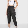 Puma Small Logo Embroidered Pattern Woven Drawstring Cuff Sports Pants Women pants Black 598496-01
