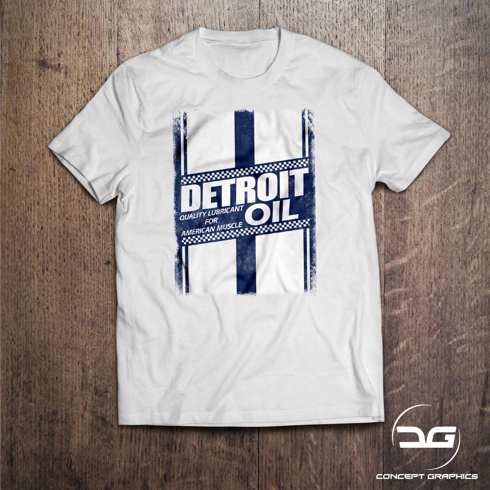 Detroit Oil Muscle Car Retro Vintage Classic Funny Novelty Enthusiast T-Shirt S