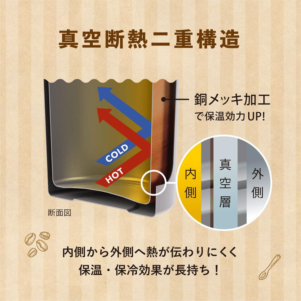 Atlas ACS-601BK Coffee Server, Unbreakable, Insulated, Thermos, 600ml, Stainless Steel, Vacuum Insulated, Direct Drip, Shatterproof