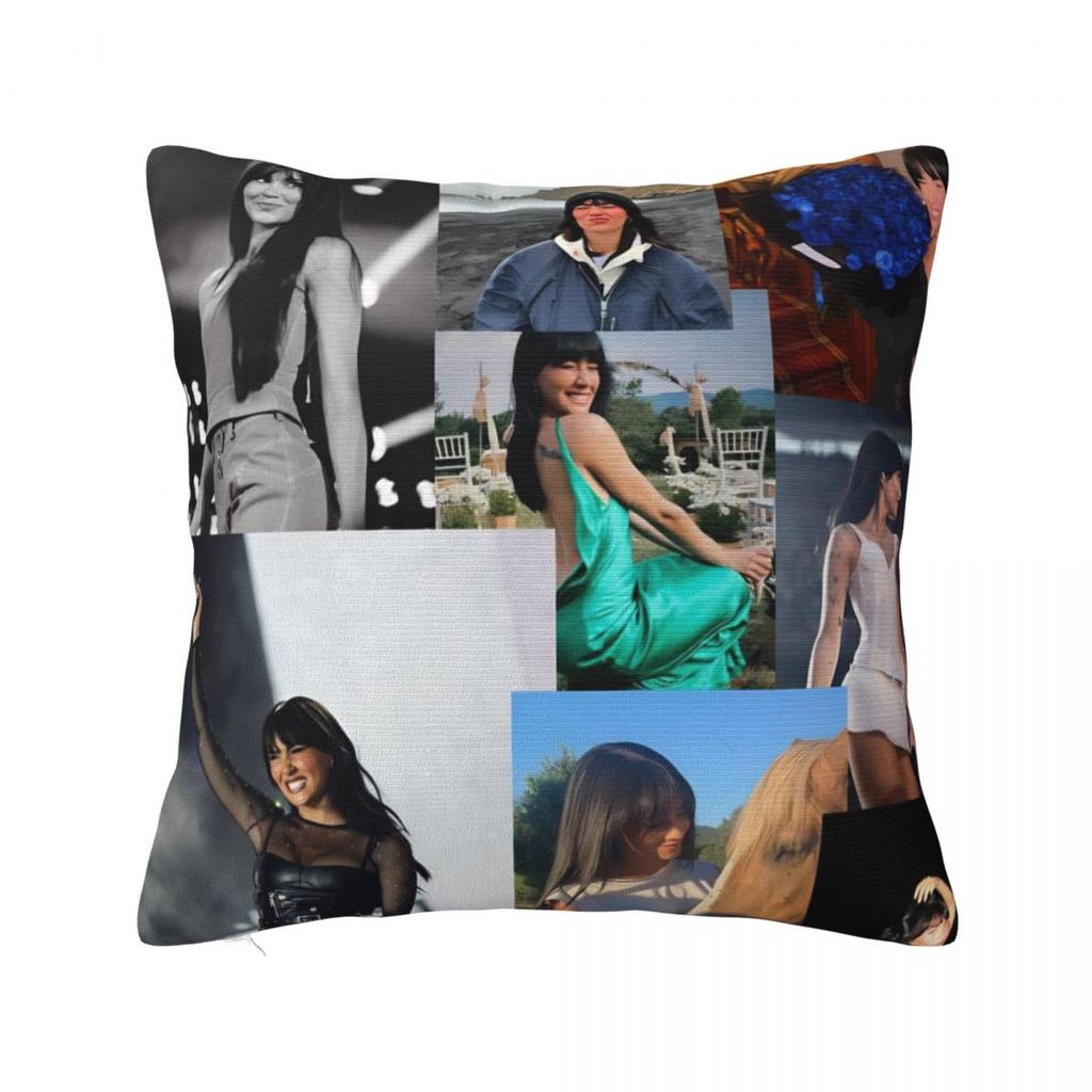 Aitana Spanish Music Singer Photo Pattern Pillow Cover Cushion Cover Square Pillow Case Morden Pillowcases For Living Room Chair