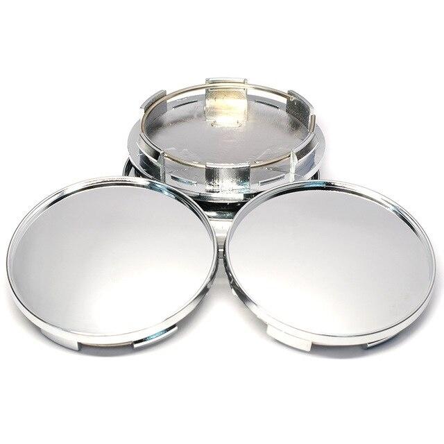 4 unids/lote 68MM ( 62mm 6 pines ) Para tapas de cubo de rueda de coche con logotipo de 65mm, cubierta de tapacubos, accesorios de llanta de estilo de coche, cromado, plateado/negro