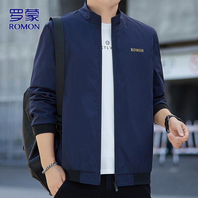 

ROMON Men s Autumn Business Casual Stand-Collar Jacket XL