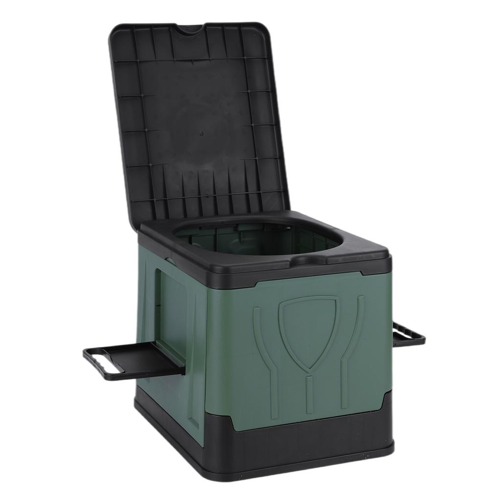 Toilettes de Camping Pliables avec Porte-Papier et Couvercle Toilettes d'Urgence Réutilisables pour Camping Voyage Plein Air Voiture Camping-Car et Usage d'Urgence