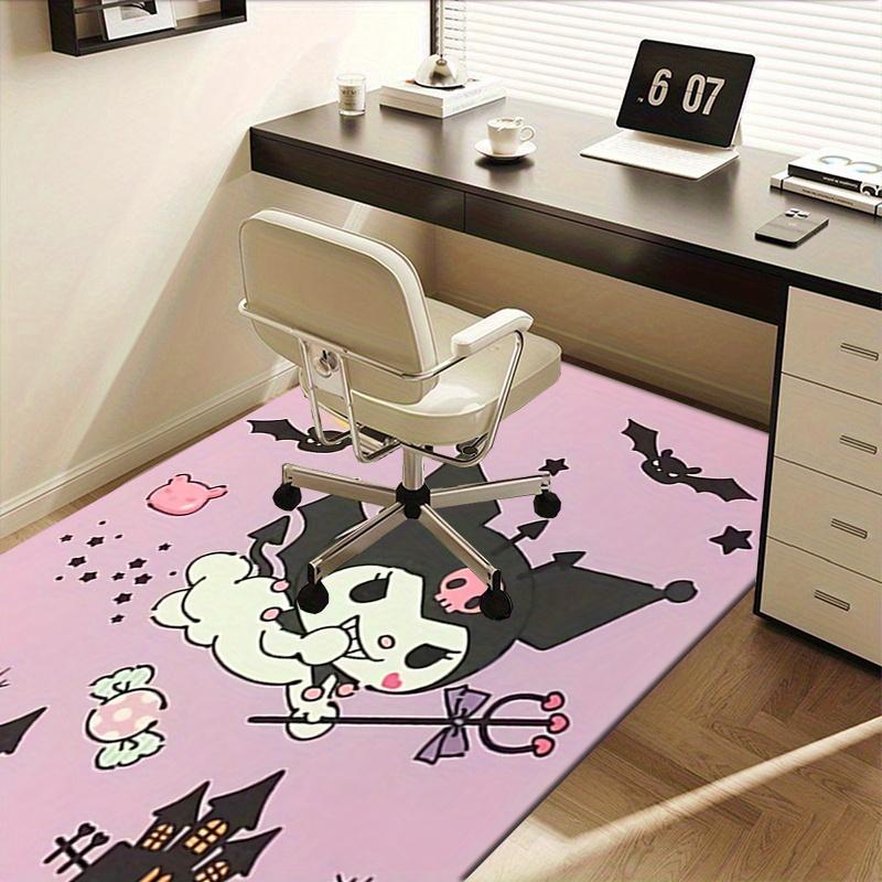 Office Rug Halloween, Kuromi Anti-Slip Rug, Machine Washable for Living Room, Bedroom, Office, Multiple Sizes, Bedroom Mat, Decorative Mat, Durable Ma
