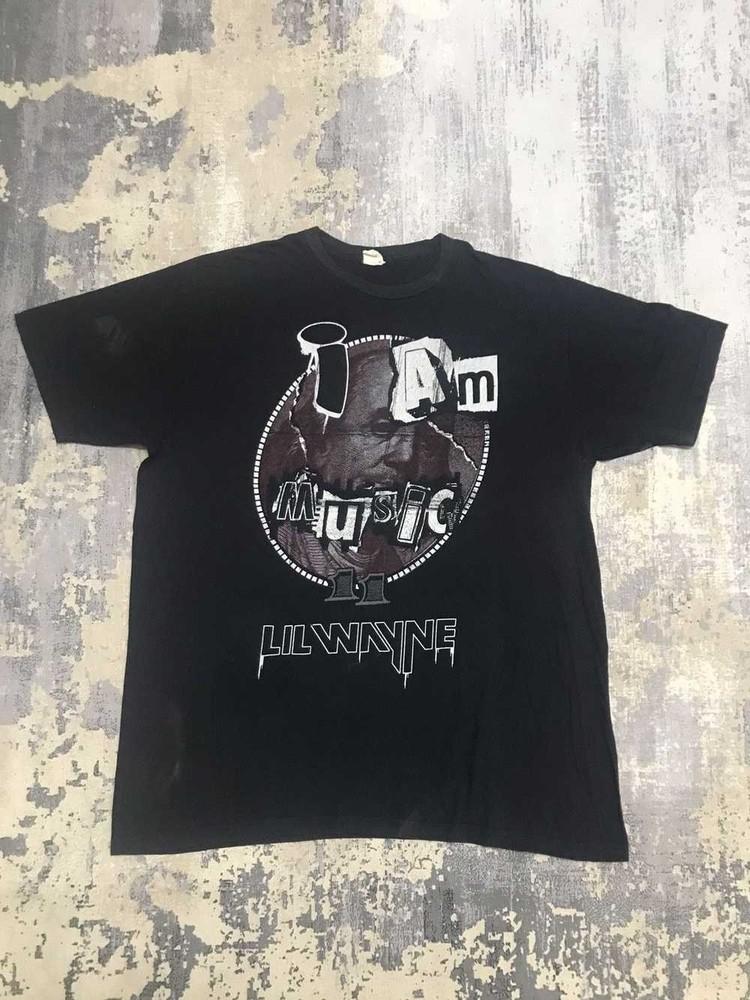 Винтажная футболка Lil Wayne I Am Music S-5XL SE193 БЕСПЛАТНАЯ ДОСТАВКА Унисекс XXXXL