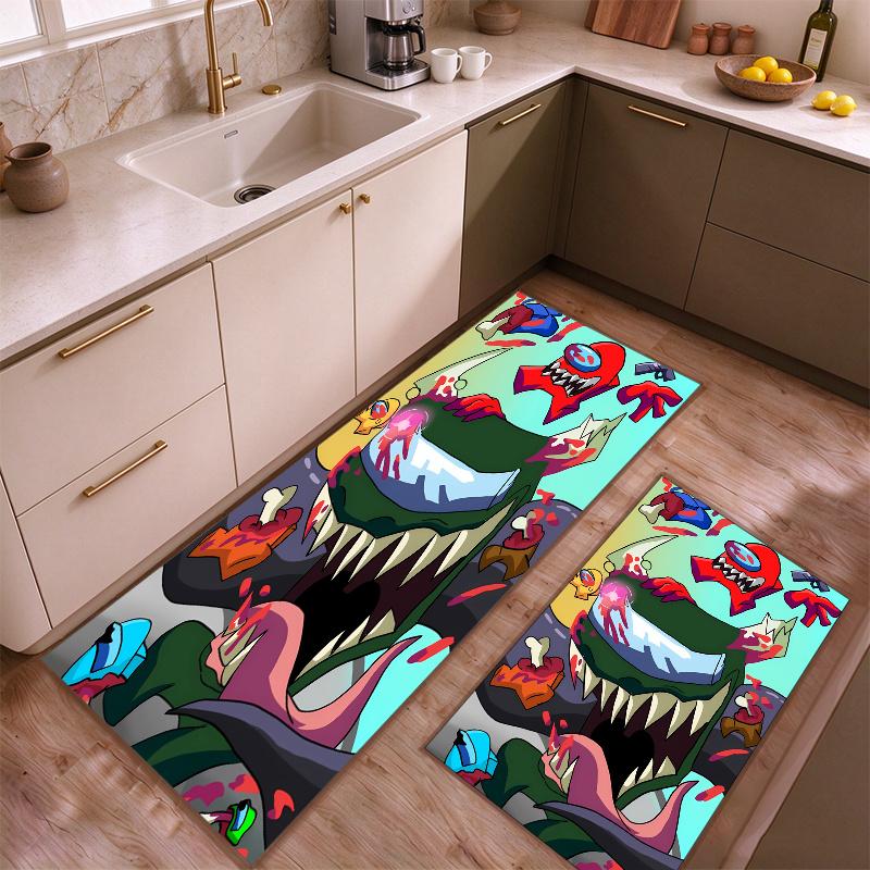 Among Us Kitchen floor mat made of flannel non-slip and easy to clean Suitable for use in the kitchen bedroombathroom or at an entryway—adding a cozy