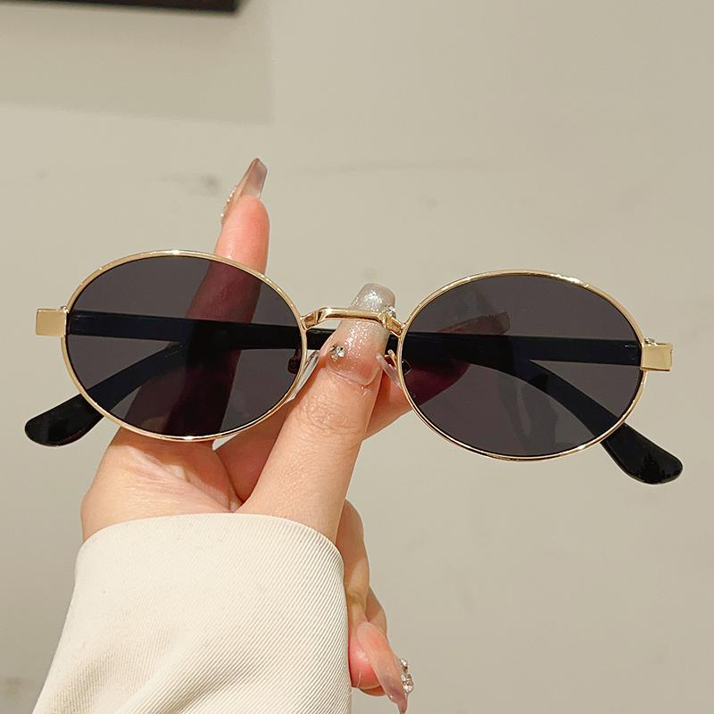Vintage Oval Sunglasses  New Stylish Full Rim Gradient Outdoor Casual Shades Women Trendy Brand Design Sun Glasses