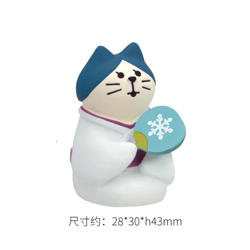 Zakka Summer Day Resin Ornaments watermelon Cat Home Desktop Scenic Decoration Mini Shooting Props Collection Toy for Kids