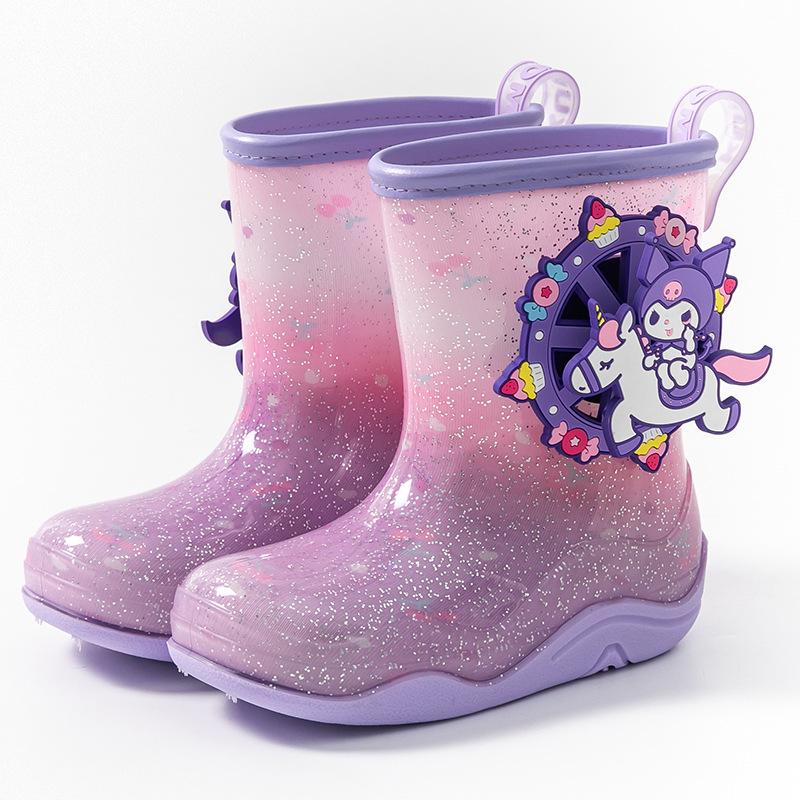 Sanrio Kids' Lightweight, Non-slip, Wear-resistant Cute Rain Boots for Girls and Toddlers