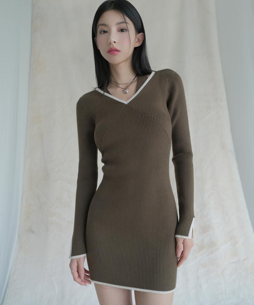 Urban Dress Eila Ribbed Dress Charcoal