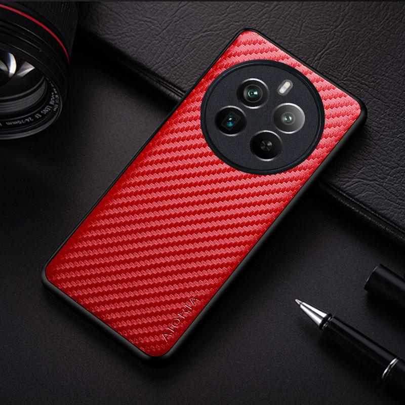 Carbon Fibre Shockproof Slim Case for Realme 12 Pro Plus 5G Non-Slip Full Body Protective Phone Case