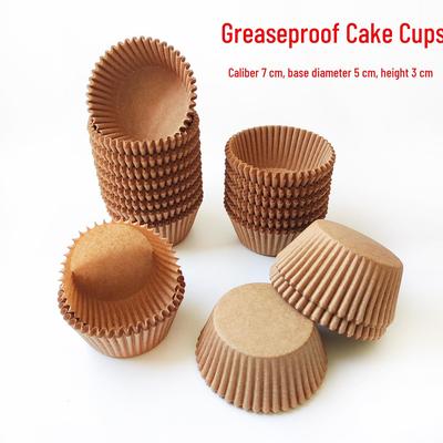 Pack of 100 Oil-Proof White Cake Paper Cups for Baking and Desserts