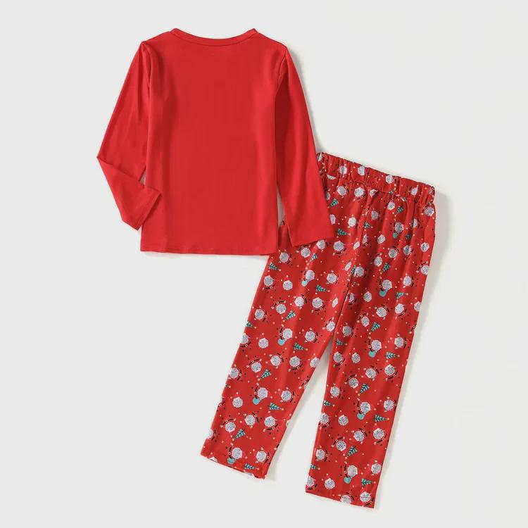 European & American Christmas Red Parent-Child Matching Pajama Set