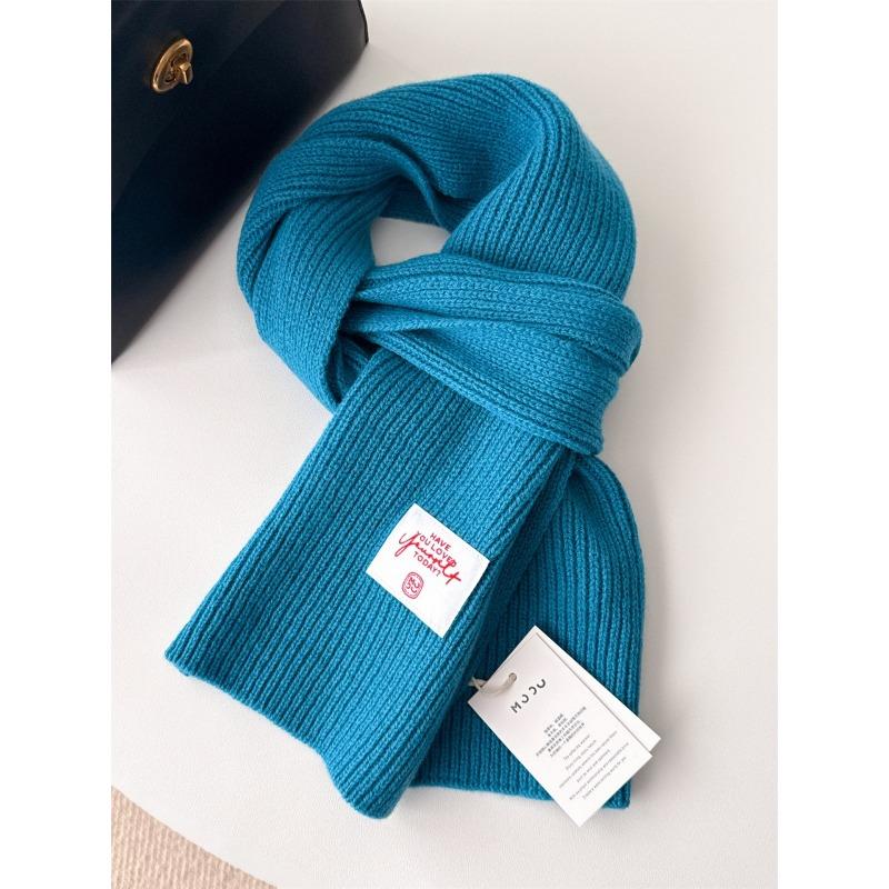 Australian Pure Wool Scarf Women's Autumn and Winter Atmosphere Versatile Warm Knitted Scarf