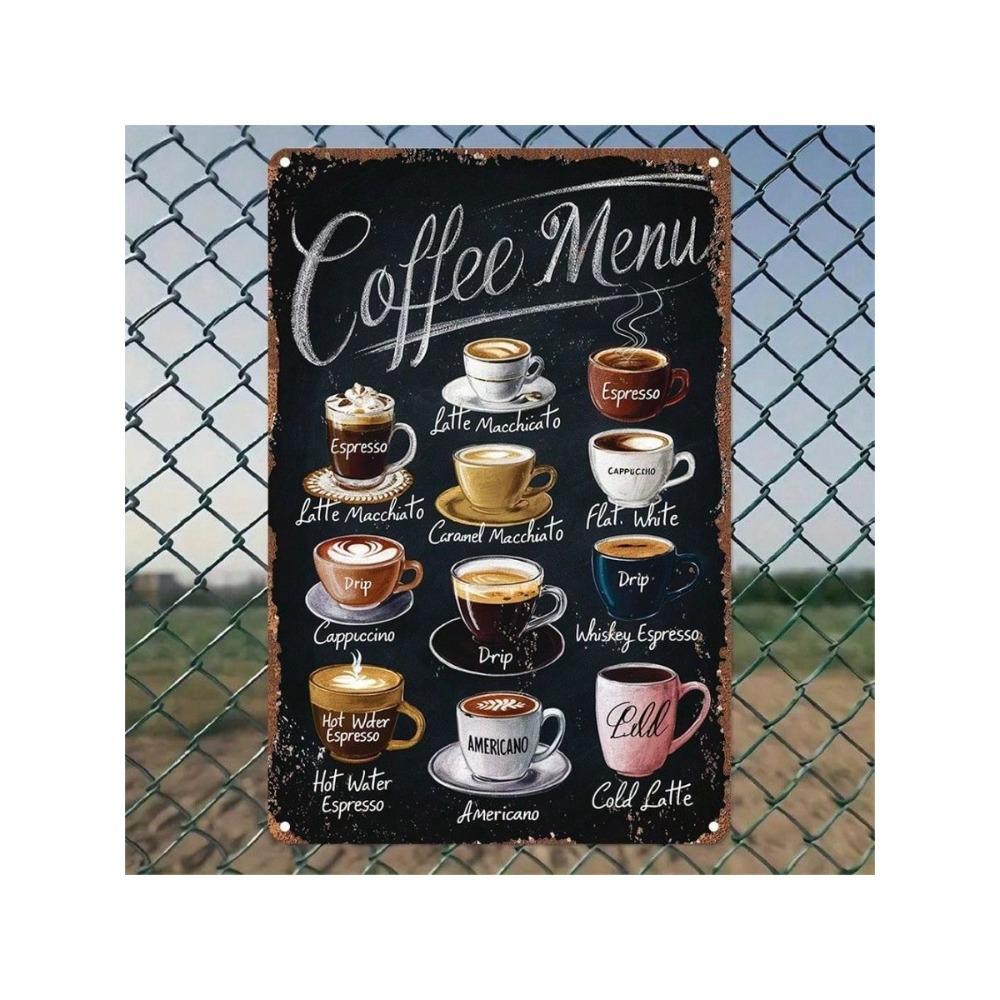Vintage Metal Wall Art Sign Aluminum Poster for Bar Cafe Decor 8x12 Inch
