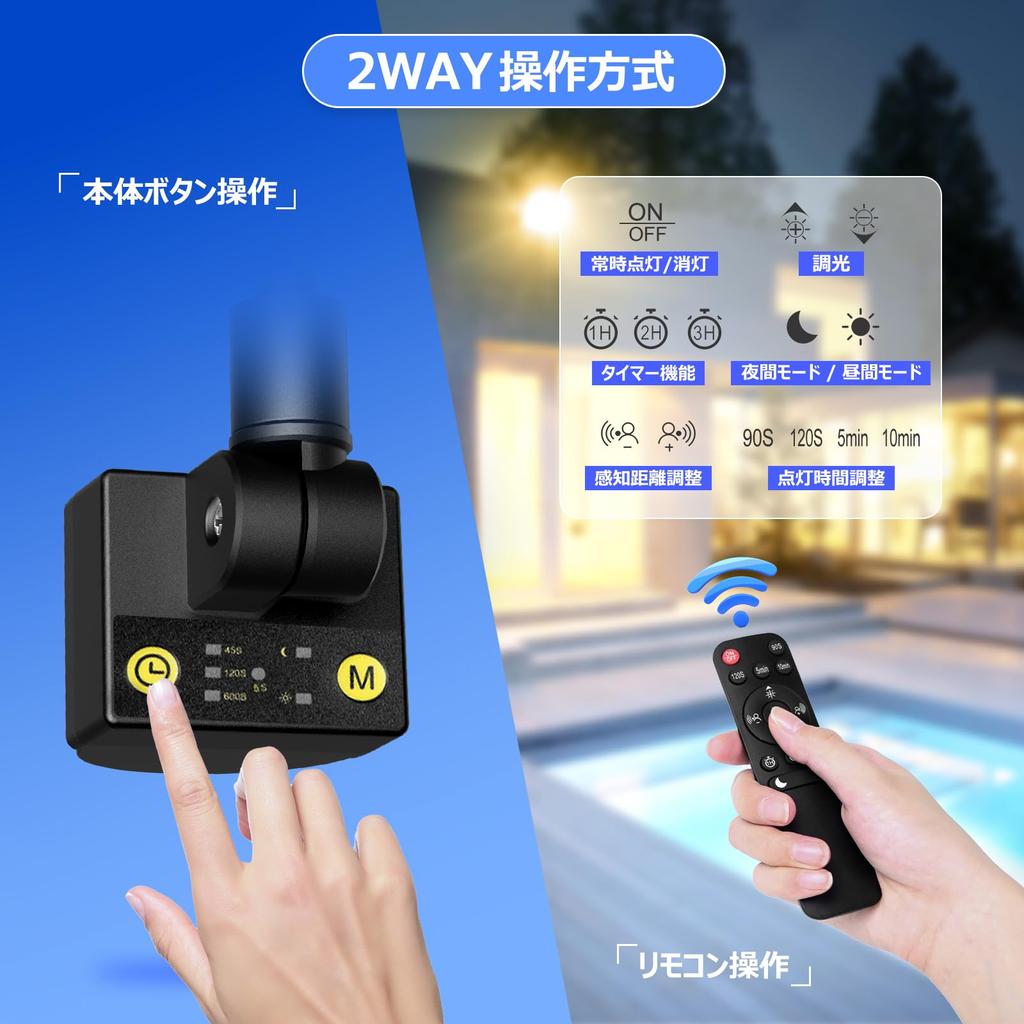 CLY Motion Sensor Floodlight 80W Warm White 10000 lm IP66 with Remote, Stepless Dimming, Foldable 2P/3P Plug (GY080/80W-WW)