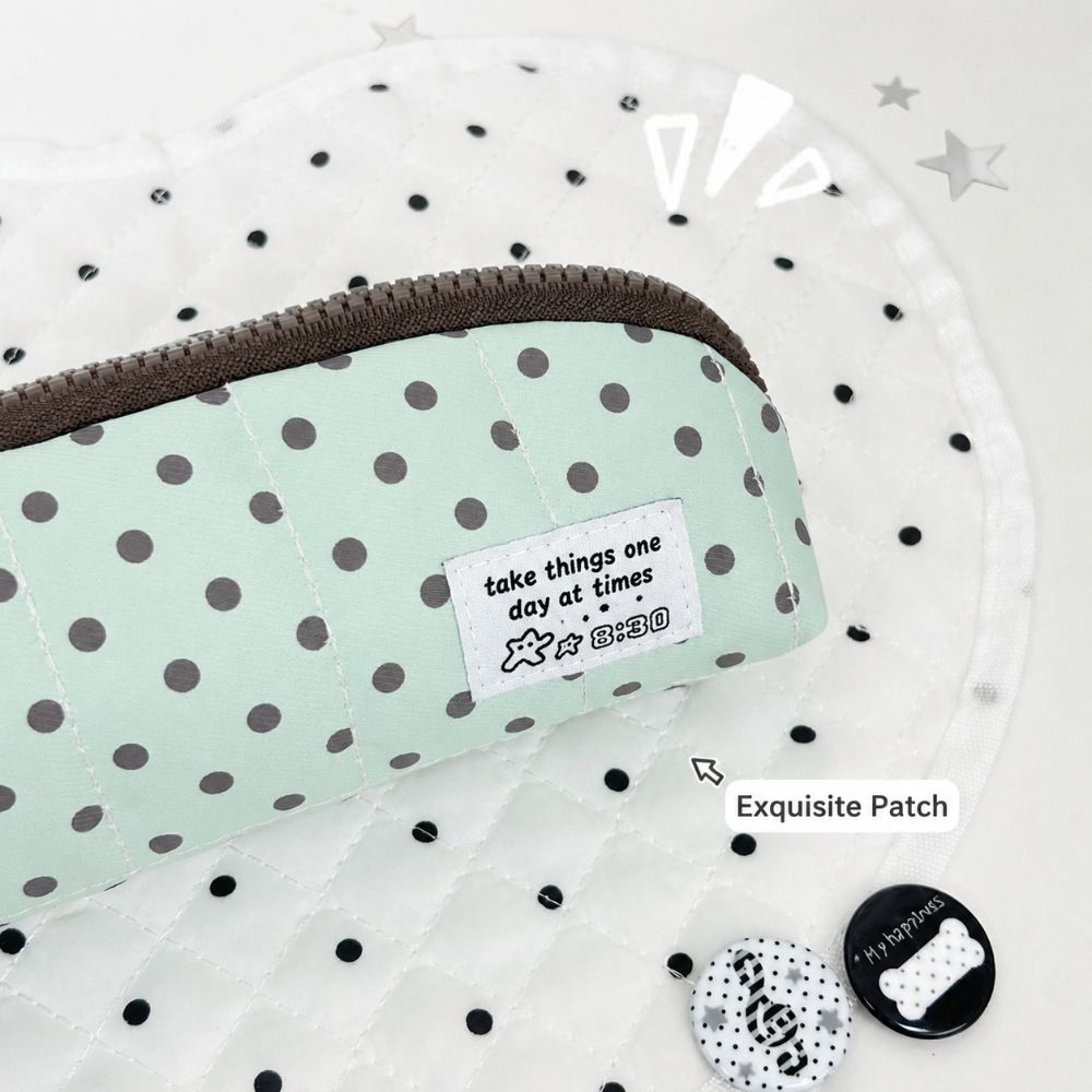 Punktkariertes Federmäppchen Tragbare Schreibwarentasche INS Schreibwaren-Organizer Geschenk für die Schule