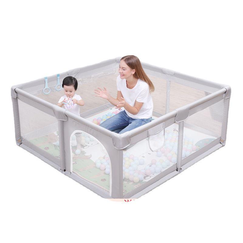 Free Shipping Baby Playpen with Bedside Guardrail & Children's Crawling Mat