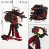Halloween Bouquet Dark Gothic Bridal Skull Flower Arrangement Day of the Dead Home Decor