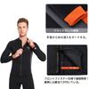 Men's 3mm Front Zip Neoprene Long Sleeve Wetsuit/Wet Jacket for Surfing, Diving, Marine Sports, Snorkeling, and Fishing (D340136M-BK-L)