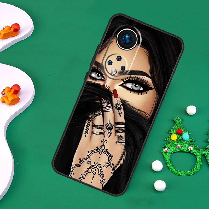 Hijab Face Muslim Islamic Gril Eyes Case For Honor 200 Pro X9c X9b X9a X8a X8b X7a X6a X8 X9 50 70 90 Magic 5 6 7 Lite Cover