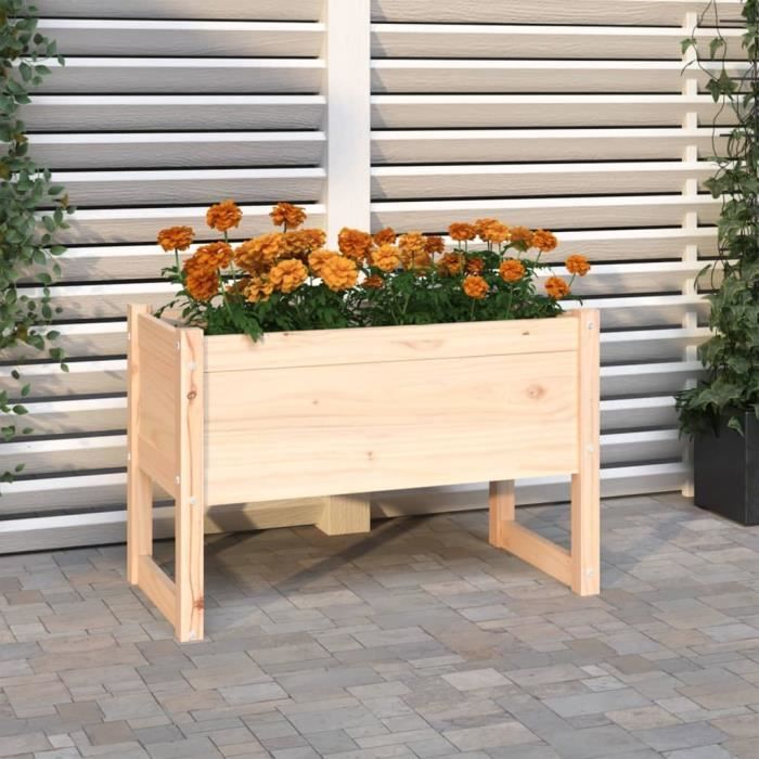 822117 vidaXL Jardinière 78x40x52 cm Bois massif de pin