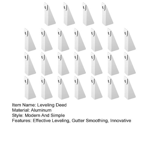 25 Pcs White Aluminum Gutter Wedges Leveling Shims for 5-Inch K-Style Gutters DIY Gutter