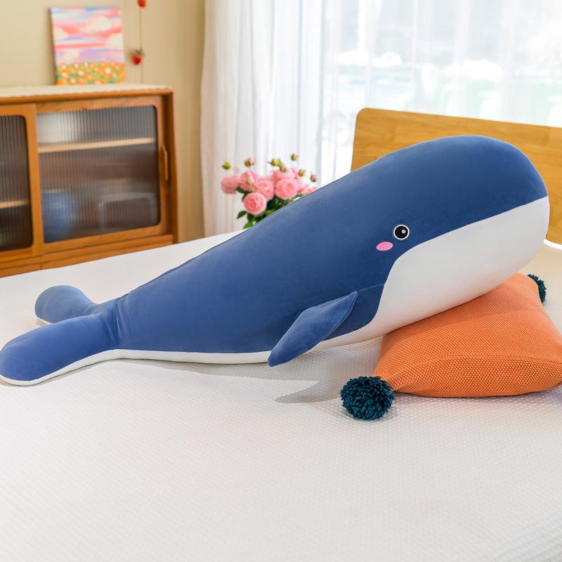55cm Giant Washable Soft Stuffed Plush Whale Toys Ocean Animal Doll Giant Whale Plushie For Children Birthday for Kids Gifts