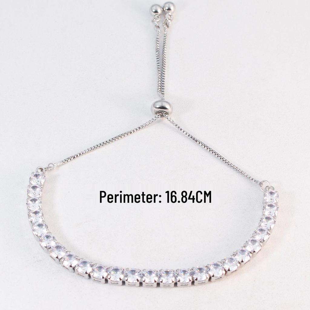 2025 Trendy Adjustable Claw Chain Bracelet with Shiny Zircon