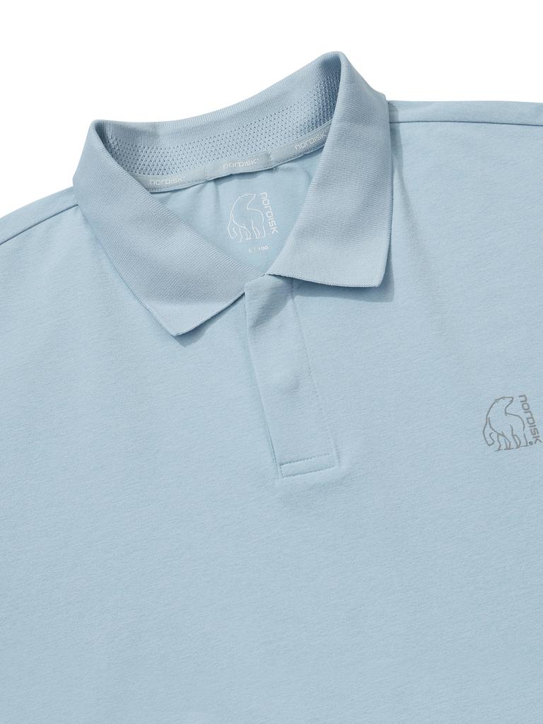 NORDISK Sorona Polo Short Sleeve T-Shirt - M_Ice Blue