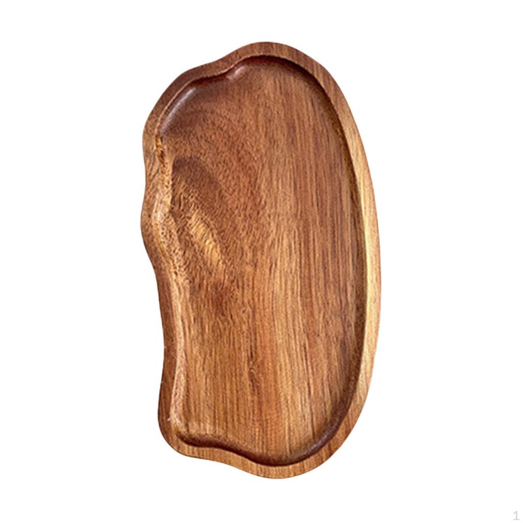 Serving Tray Wooden Plate Tableware Modern Dried Fruit Breakfast Snack for Dessert