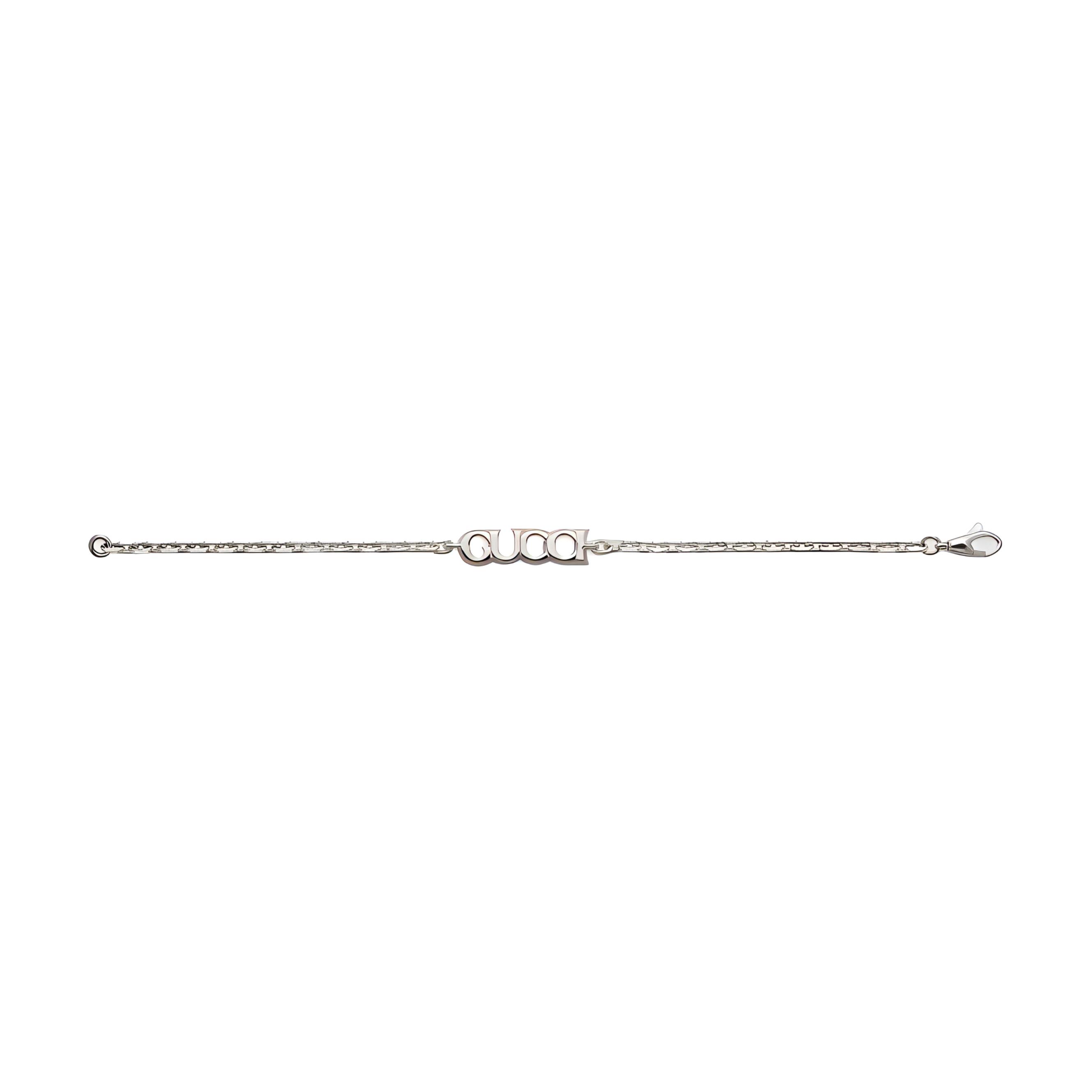 Gucci Logo Decorated 925 Sterling Silver Bracelet Unisex Bracelets 797203-J8400-8106 16