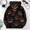 Children's Casual Hoodie with Halloween Print Pullover for Holiday Parties