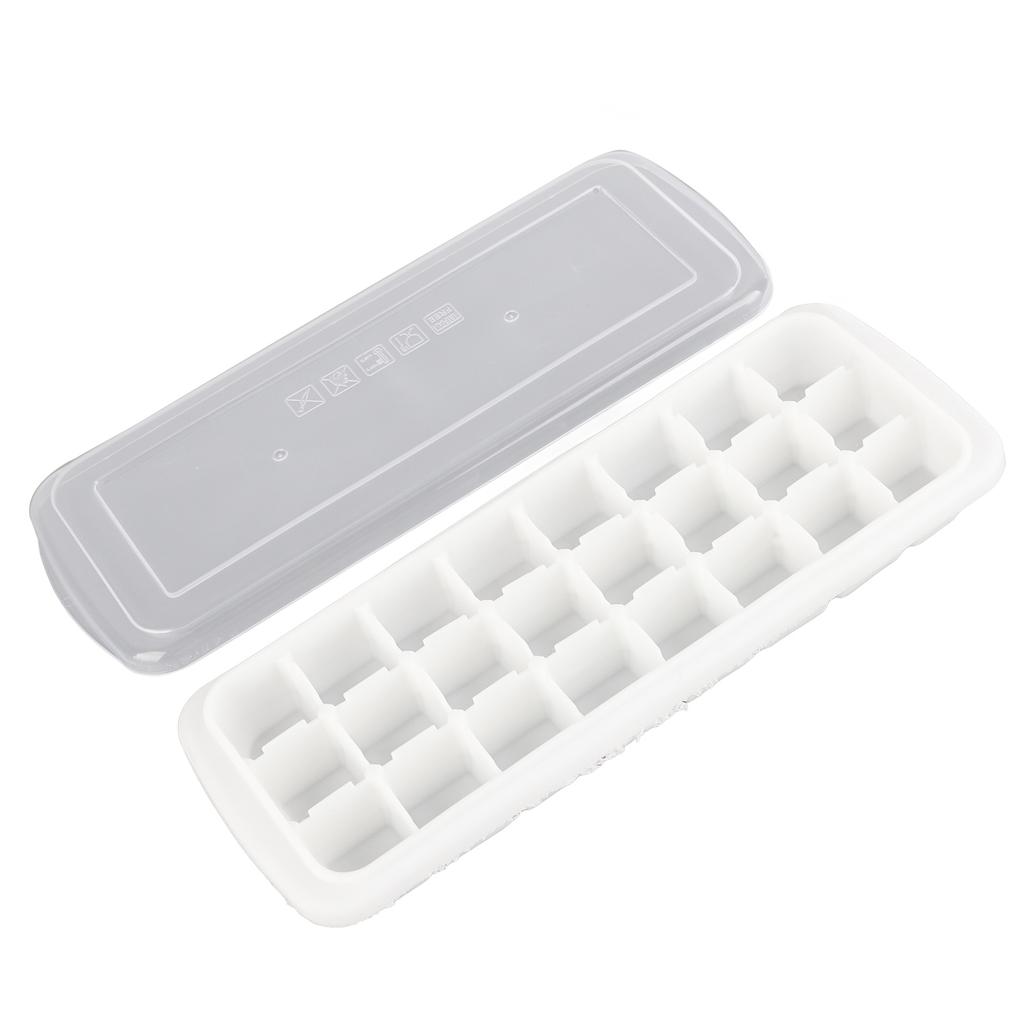 24?Gitter-Eiswürfelform mit versiegeltem Deckel Lebensmittel?Lebensmittelechtes Flexibles Silikon Eiswürfelform