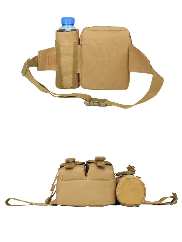 Multifunctional Waist Shoulder Military with Water Bottle Adjustable Cell Phone Small Item for Outdoor Activities Pack, Bag, Style, Pouch, Strap,