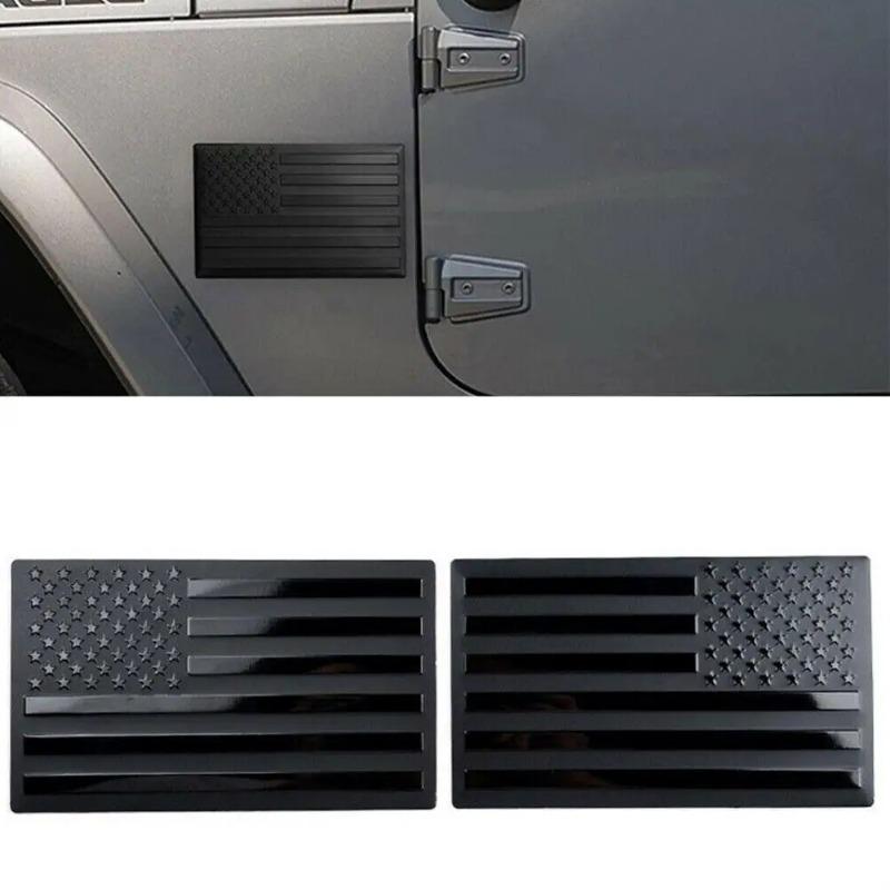 2pcs Black Metal Car Emblem Badge Motorcycle Sticker Fairing Car Accessories Parts