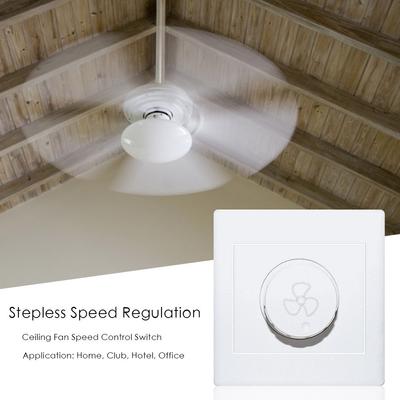 Interruptor Dimmer para Ventilador de Techo 86*86mm 220V 10A Interruptor de Pared Interruptor de Control de Velocidad Interruptores Rotatorios