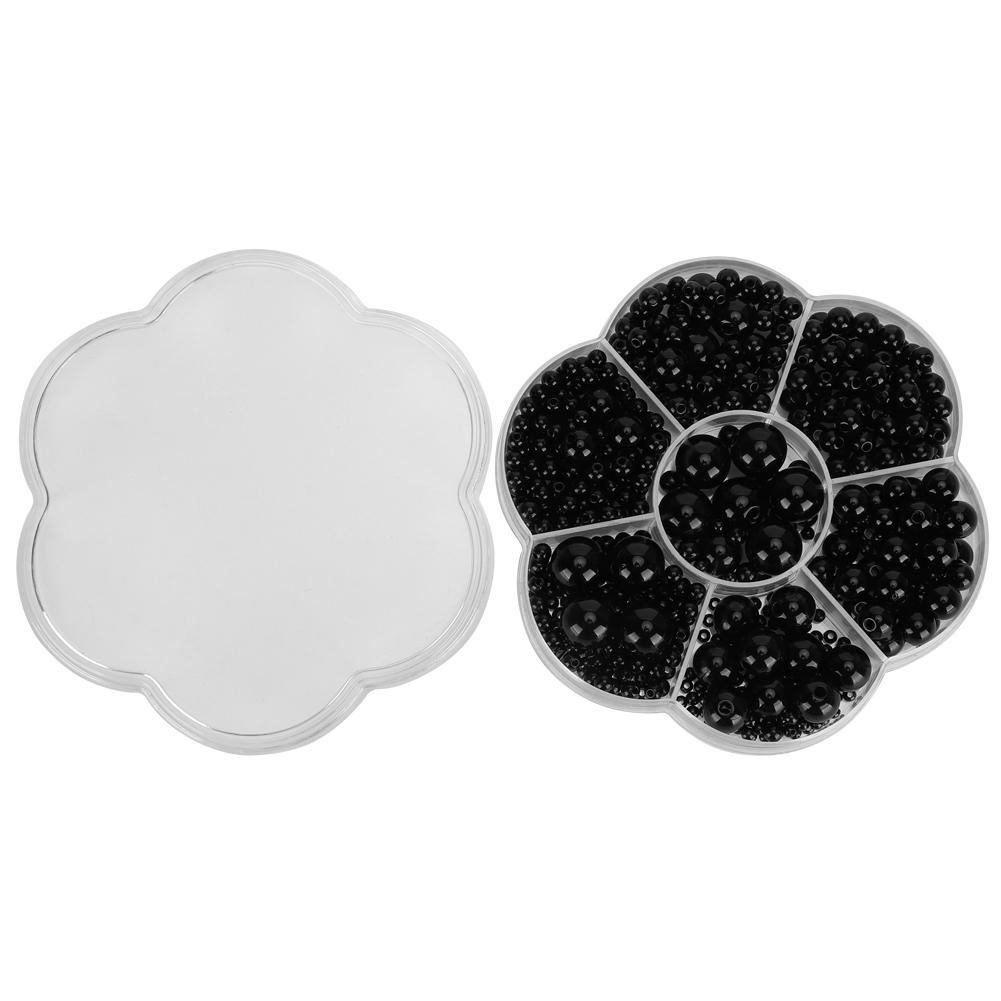 612Pcs Plastic Doll Eyes All Black Hand Made Materials Safety DIY Craft Supplies Educational Toy Parts