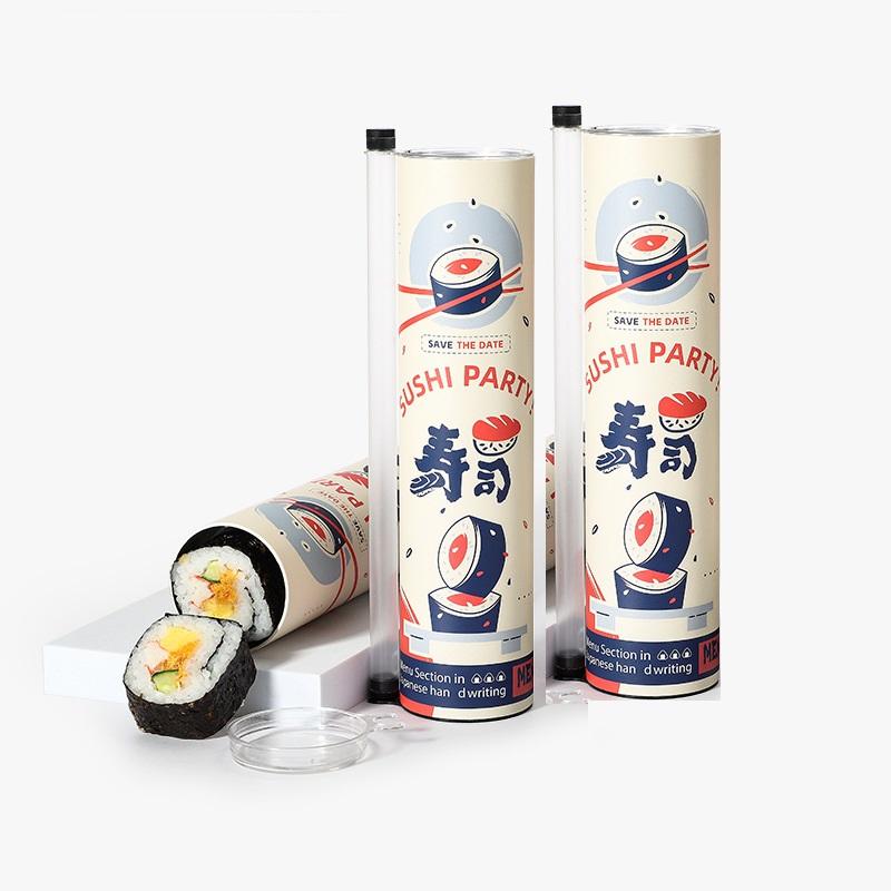3 PCS Sushi Push Box Food Grade with Sauce Straw for Making Homemade Sushi Bento Lunch Storage
