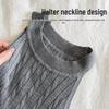 Damen Ärmelloses Neckholder Tanktop aus Weicher Maulbeerseide - Slim Fit Französischer Zopfstrick