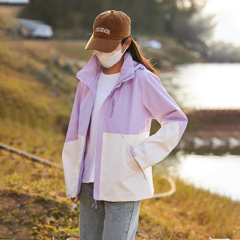Women Men 3 In 1 Hiking Jacket Same Style Camel Outdoor Winter Fall Waterproof Windproof Camping Coat
