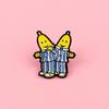 Zinc Alloy Brooch Pin Man Shape Cartoon Banana Lapel