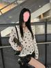 Sweet Spice Girl Design Sense Star Full Printing Micro Transparent Hooded Sunscreen Blouse Women's Summer New Versatile Good-looking Top Trend