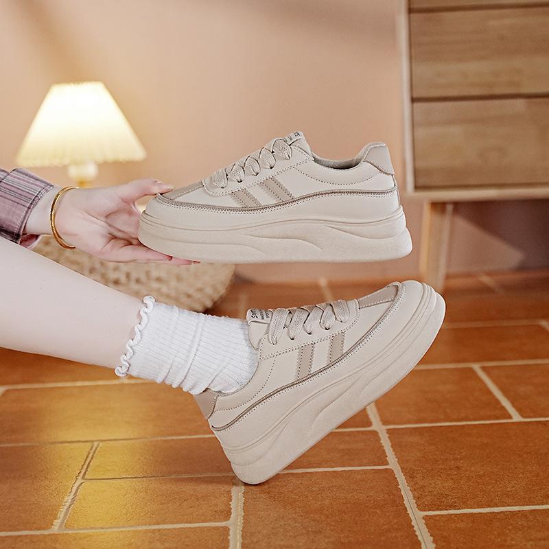 

Autumn little white shoes new Korean version of female students platform sports board shoes casual board shoes women 35 хаки