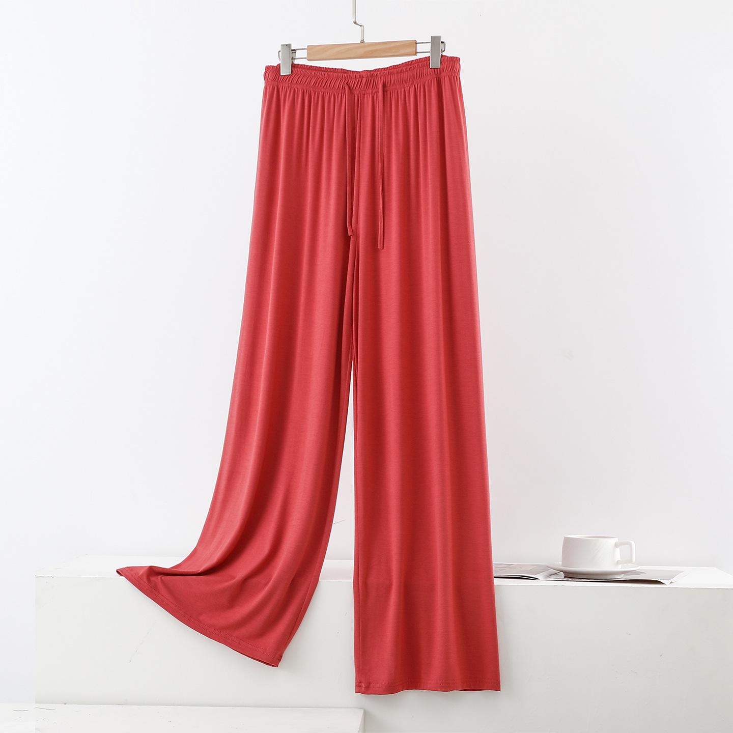 Modal Women s High-Waisted Wide-Leg Ice Silk Pants - Summer, Loose Fit, Plus Size, Casual. XL