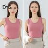 Winter Women Thermal Vest Seamless Velvet Fast Temperature Lock Round Neck Slim Fit Elastic Sleeveless Inner Wear Bottoming Tank Top